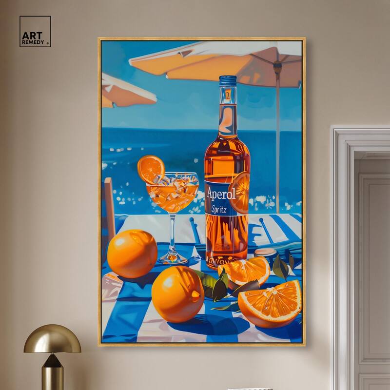 Coastal Aperol Canvas by Art Remedy
