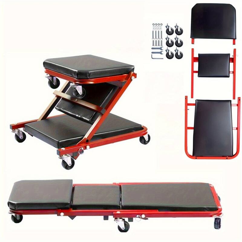 Multiple Mechanical Crawling Seats,36/40 in 2-in-1 Rolling Stools