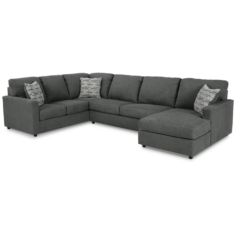 Signature Design by Ashley Edenfield 3-Piece Sectional with Chaise - 139"W x 89"D x 35"H