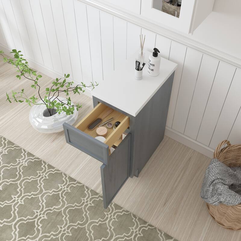 Vanity Art 12" Freestanding Single Base Storage Cabinet with Soft Close Door