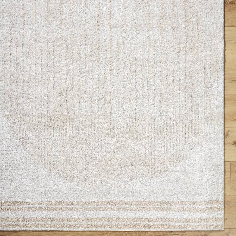 Livabliss Scandinavian Fossay Shag Stripe Washable Area Rug