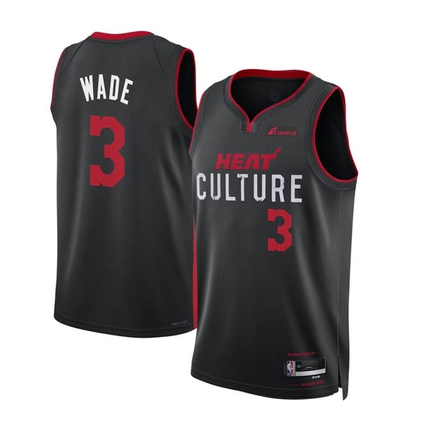 Miami Heat Dwyane Wade Black 2023/24 City Edition Jersey Bed