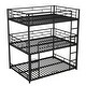preview thumbnail 15 of 18, Metal Full Size Triple Bunk Beds with Guard Rails and Ladder