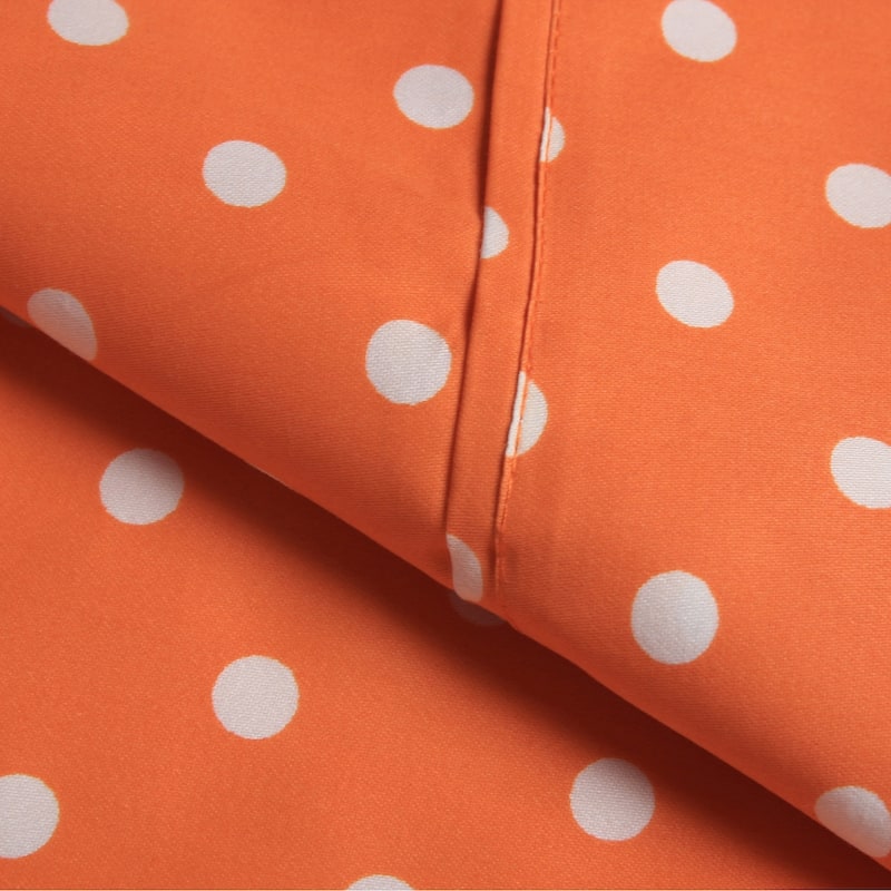 Superior Thread Count 600TC Cotton Blend Polka Dot Bed Sheet Set