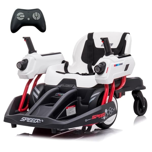 slide 2 of 21, Rotation Electric Ride-on, 2.4G Remote Control White