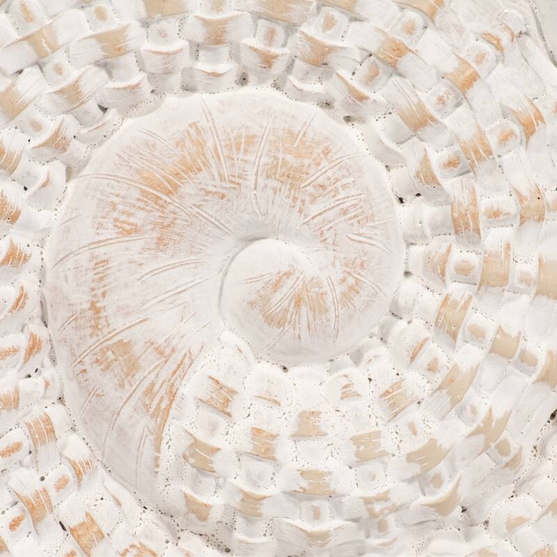 Coastal Decorative Resin Shell Figurine Sculpture - White