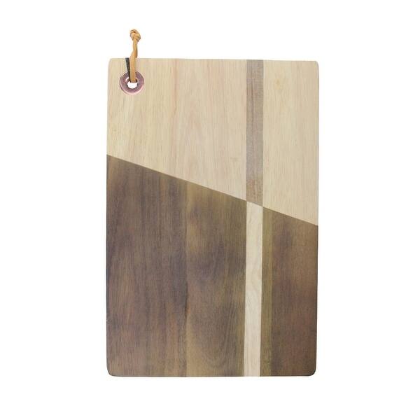 Shop Black Friday Deals On 12 Brown And Rose Gold Solid Inlay Acacia Wood With Grommet Cutting Board Overstock 20880686