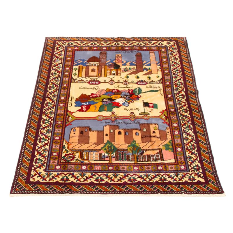 Teimani Cream Rug 4'2" x 6'3" - 4'2 x 6'3