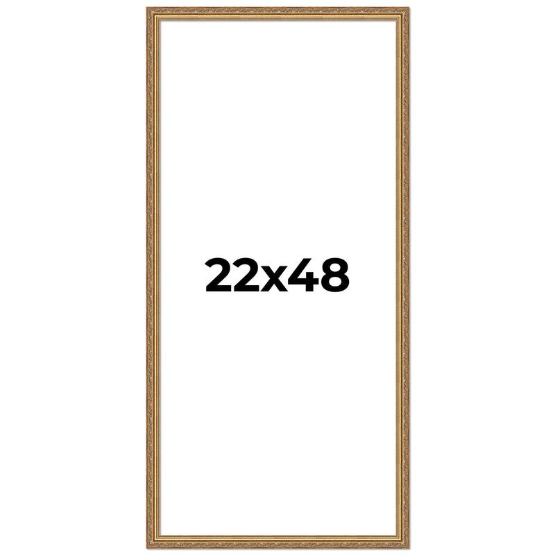 22x48 Frame Red Solid Wood Picture Frame Width 1.75 Inches | Interior Frame Depth 1 13/16 Inches