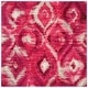 preview thumbnail 37 of 36, SAFAVIEH Monaco Farahnaz Boho Ogee Watercolor Rug 6'7" Square - Fuchsia/Cream - Square