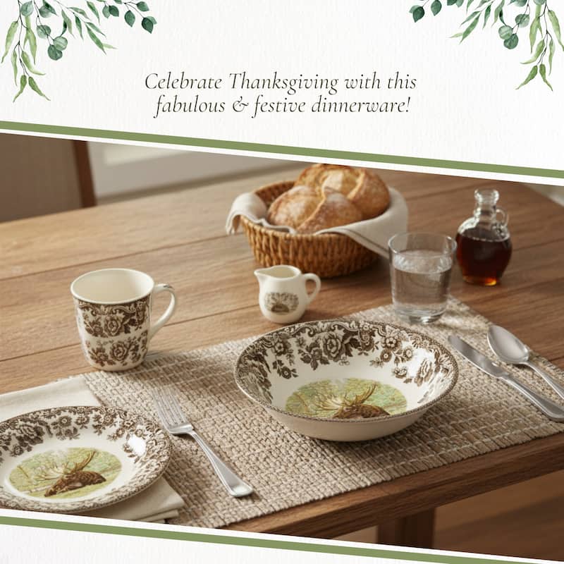 Spode Woodland Cereal Bowl Assorted Animals - 6.25 Inch