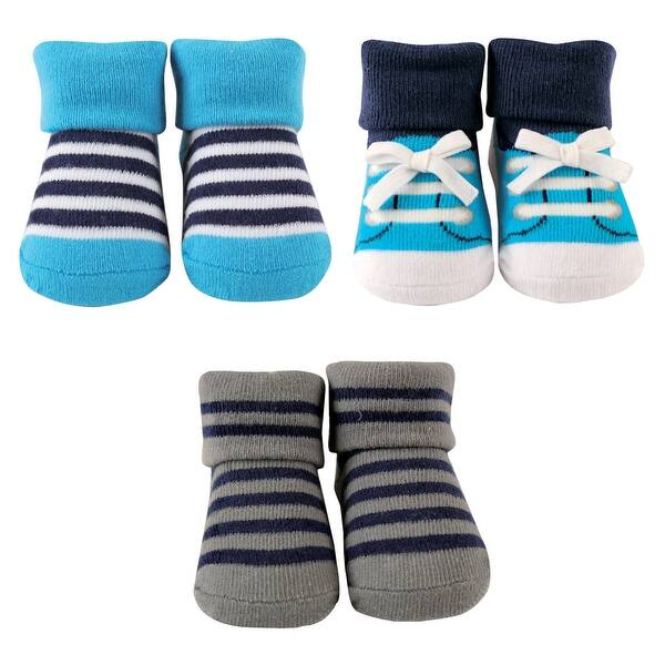 slide 1 of 1, Luvable Friends Baby Boy Socks Giftset, Stripes, 0-9 Months - Stripes 0-9 Months - Stripes