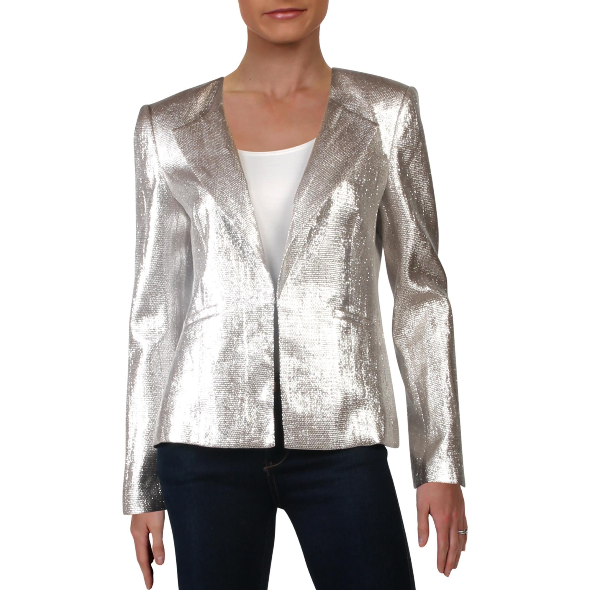 silver evening jacket womens