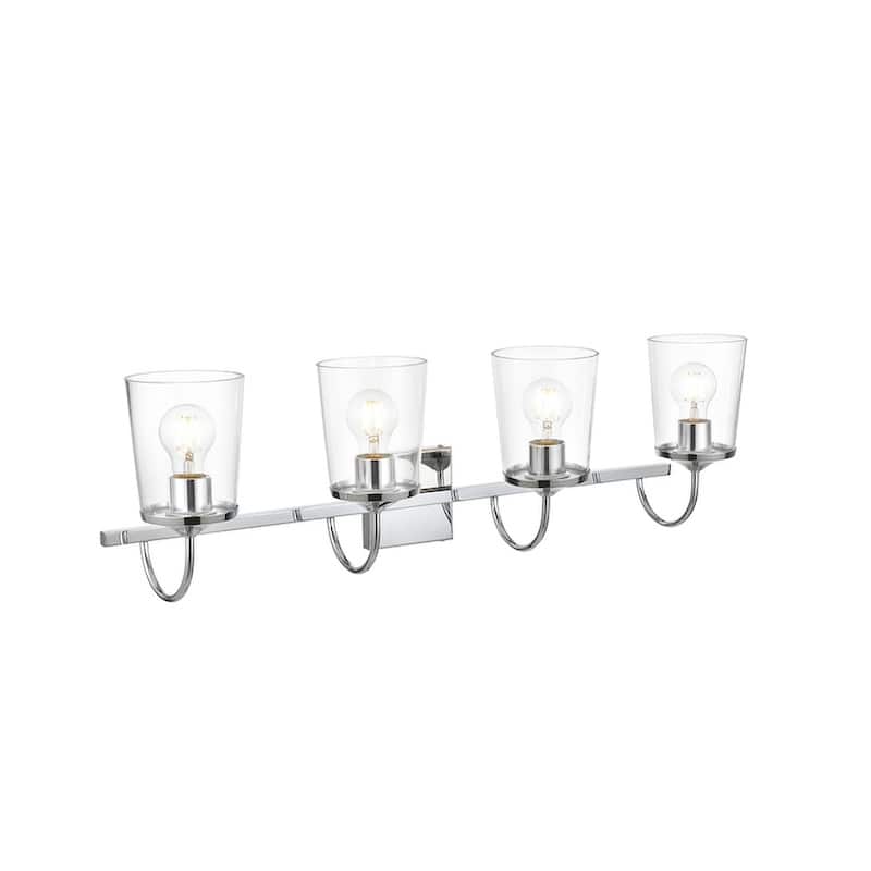 Avant 1 Light Black and Clear Bath Sconce