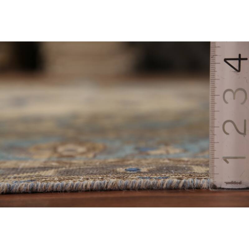 Traditional Beige Tabriz Persian Rug Handmade Wool Carpet - 7'6"x 10'10"