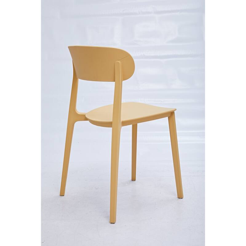 Midcentury Fiberglass Intensified Plastic Side Chair, Stackable, Set of 4