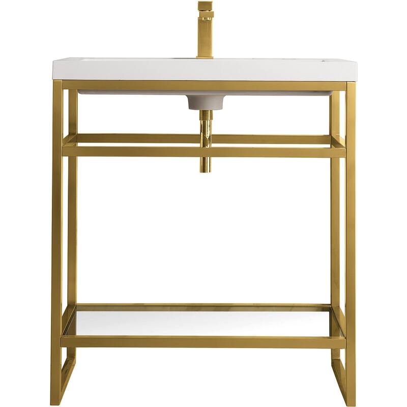 James Martin Vanities C105V31.5WG Boston 31-1/2" Rectangular Porcelain - Radiant Gold