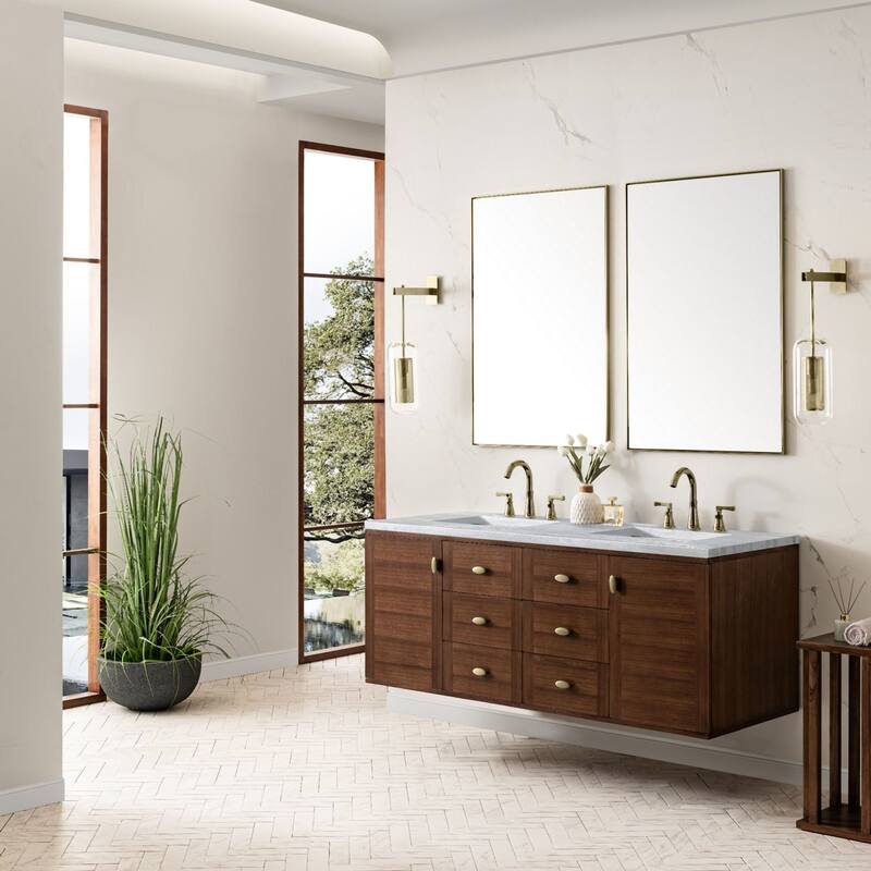 James Martin Vanities 670-V60D-3AF Amberly 60" Free Standing or Wall