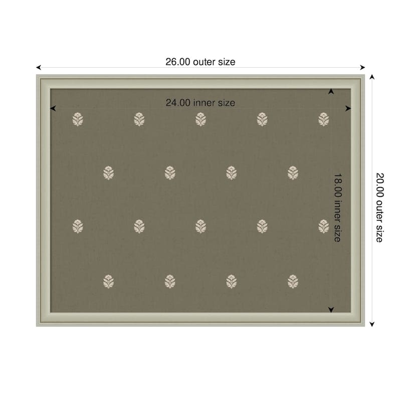 Kate and Laurel Pinboard Green Botanical Block Print