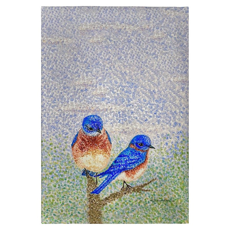 Two Blue Birds Guest Towel - 20x20