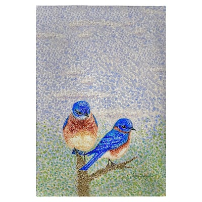 Two Blue Birds Guest Towel - 20x20