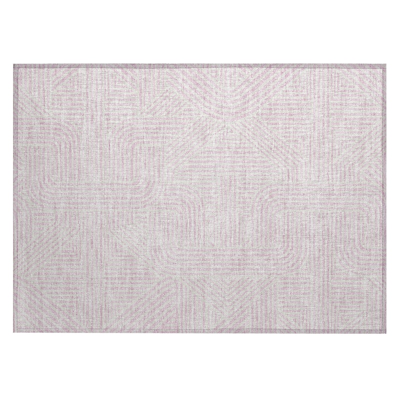 Machine Washable Indoor/ Outdoor Chantille Contemporary Geo Rug