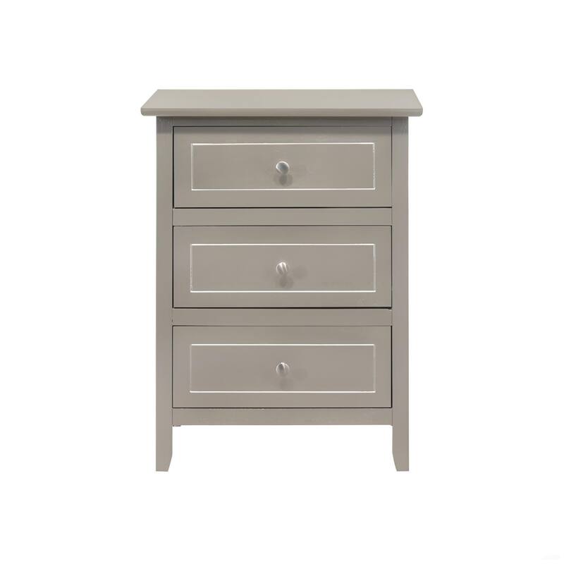 Modern Silver Champagne Nightstand with Compact Design and Sturdy Build