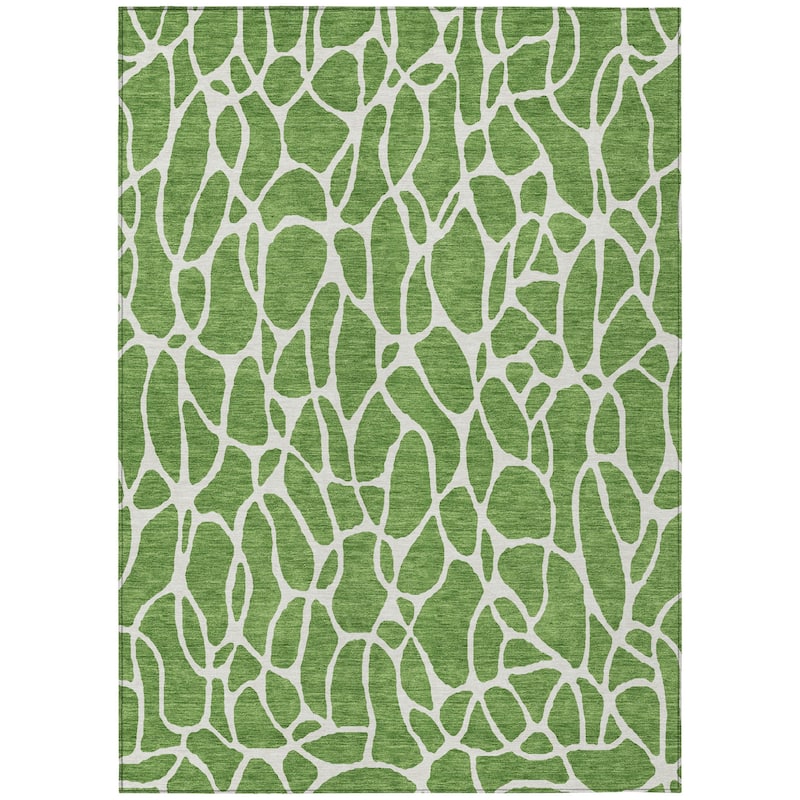 HomeRoots Geometric Transitional Rectangle Outdoor Rug