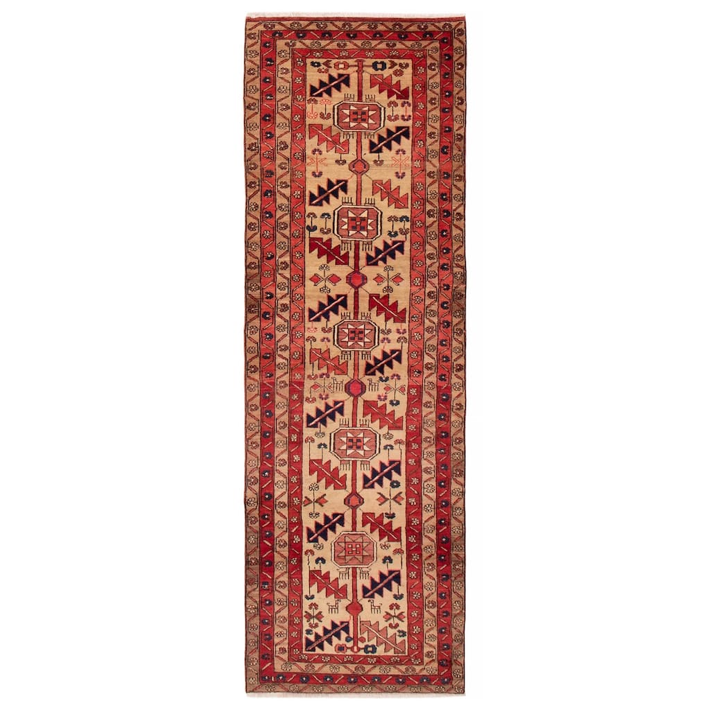 ECARPETGALLERY Hand-knotted Konya Anatolian Khaki Wool Rug - 3'3 x 10'4