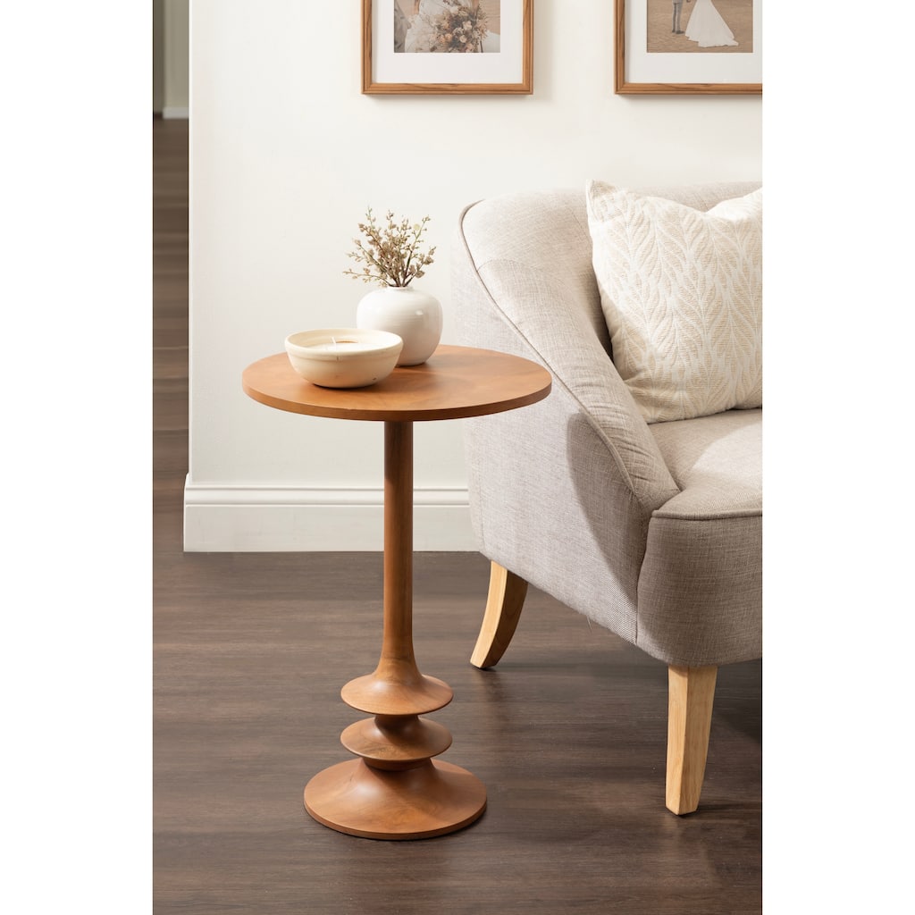 Kate and Laurel Squires Wood Side Table - 16x16x24