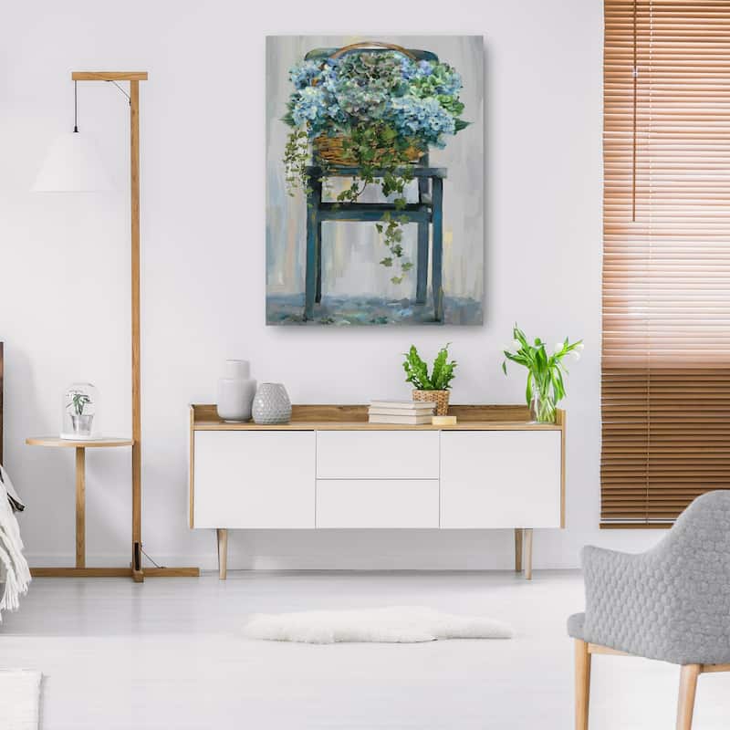 Farmhouse Hydrangeas By Studio Arts Canvas Art Print