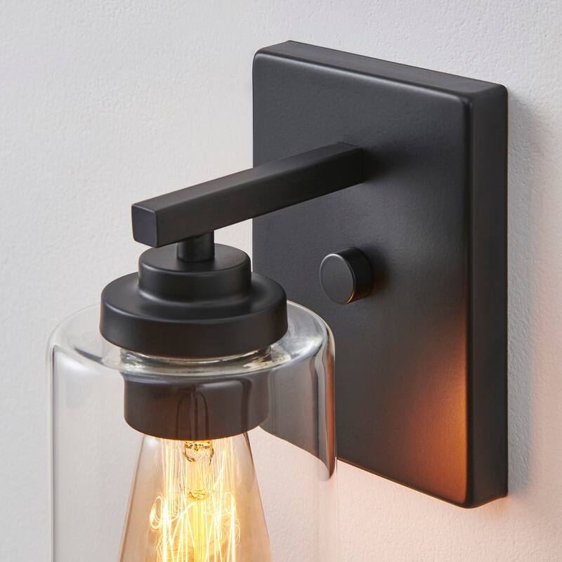 KAWOTI 9.5 Inch 1-Light Wall Sconce with Clear Glass Shade