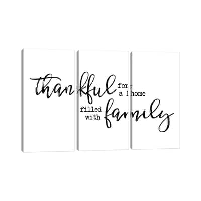 iCanvas "Thankful For" by Cloverfield & Co" 3-Piece Wall Art Set
