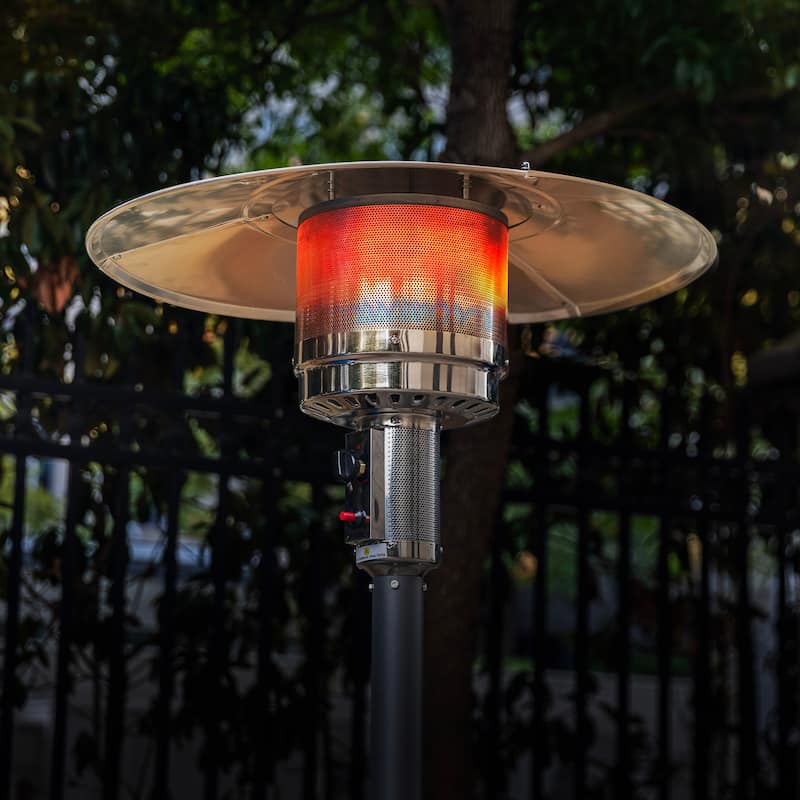 Powder-Coated Propane Gas Outdoor Heater with Wheels, ETL Certified