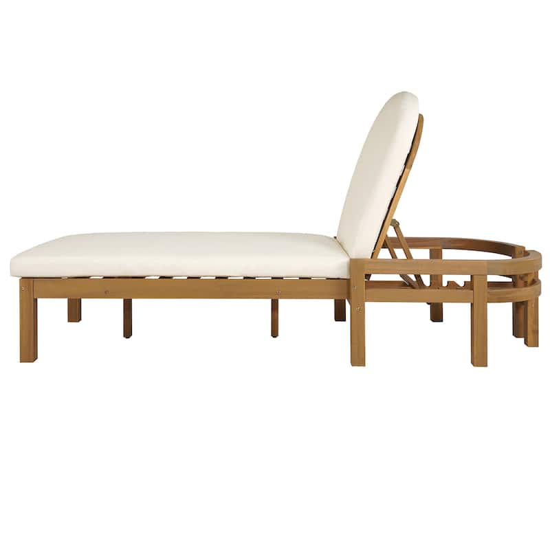 5-Position Adjustable Outdoor Chaise Lounge with Arched Backrest by Leisure Zone