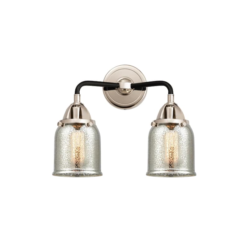 Innovations Lighting 288-2W-13-13 Bell Vanity Bell 2 Light 13" Wide - Black Polished Nickel / Silver Plated Mercury