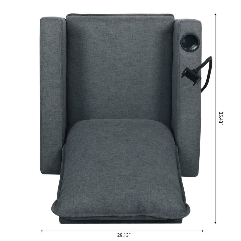 Recliner Chairs for Adults, Adjustable Recliner Sofa with Mobile Phone Holder & Cup Holder