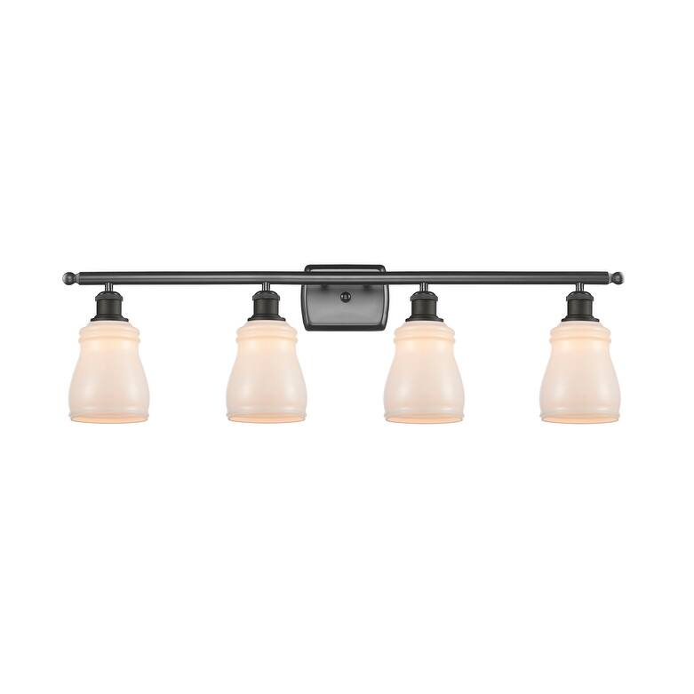 Innovations Lighting Ellery 4 Light 36" Wide Bathroom Vanity Light - Oil Rubbed Bronze / White
