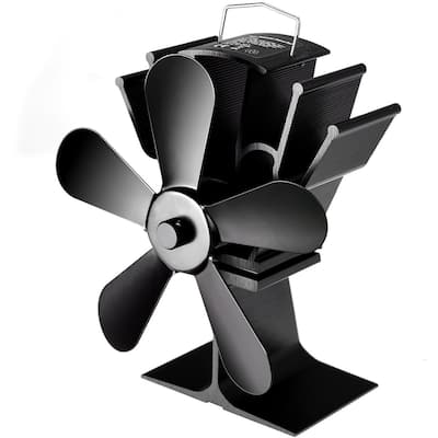 Costway Stove Fan 5 Blades Fuel Saving Heat Powered For Wood Burner - See Details