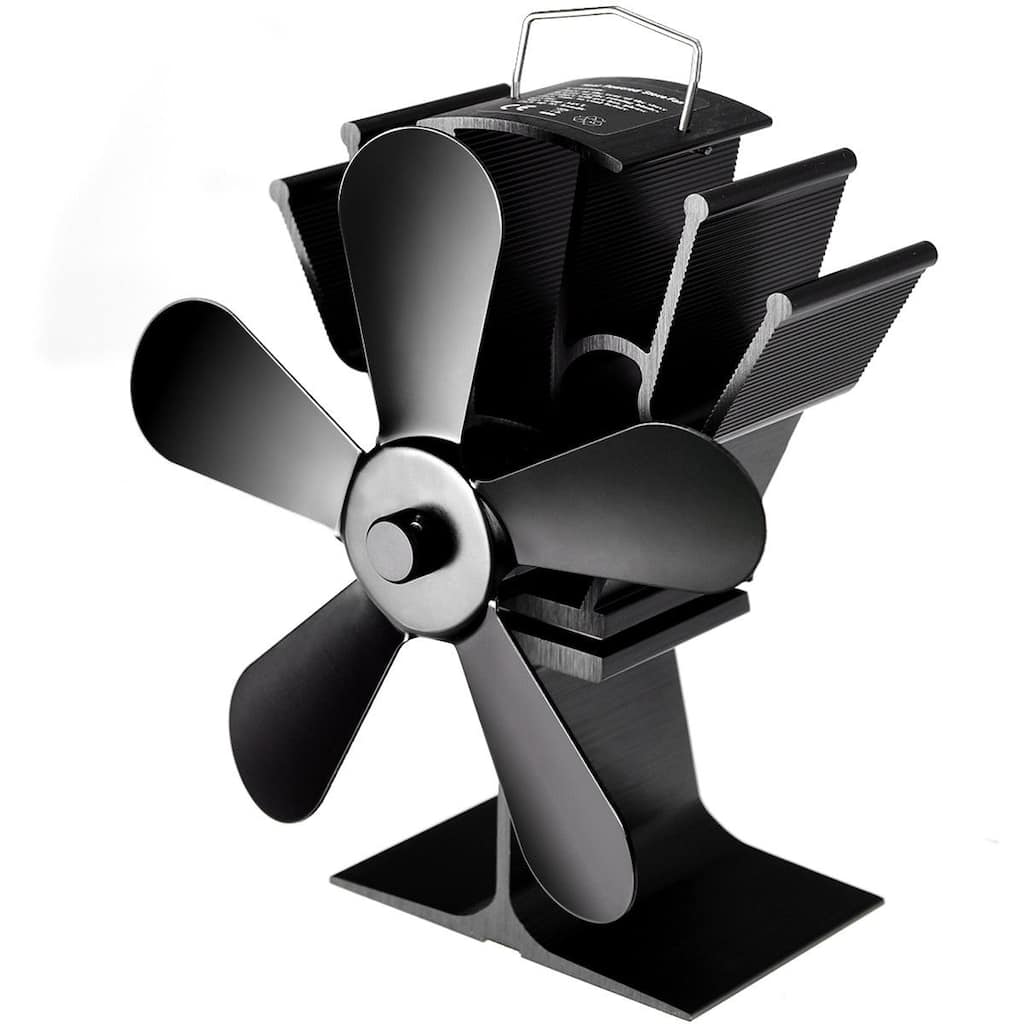 Costway Stove Fan 5 Blades Fuel Saving Heat Powered For Wood Burner - See Details