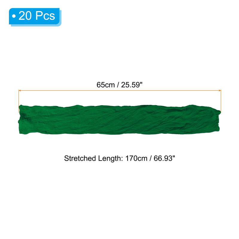 20Pcs Stocking Flower Fabric 65cm/26" for DIY Mesh Flowers Making - Dark Green