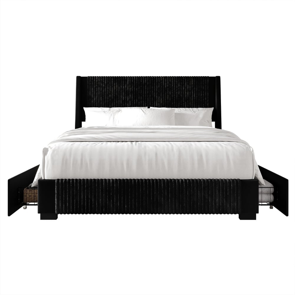 CraftPorch Corduroy Luxurious Bed