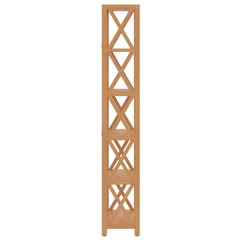 vidaXL 4-Tier Shelf 6.7"x11.8"x44.1" Solid Wood Oak