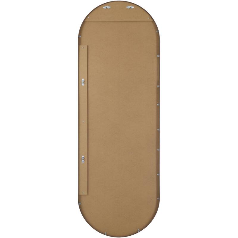 Livabliss Aranya Modern Aluminum Oval Pill-Shaped Accent Mirror