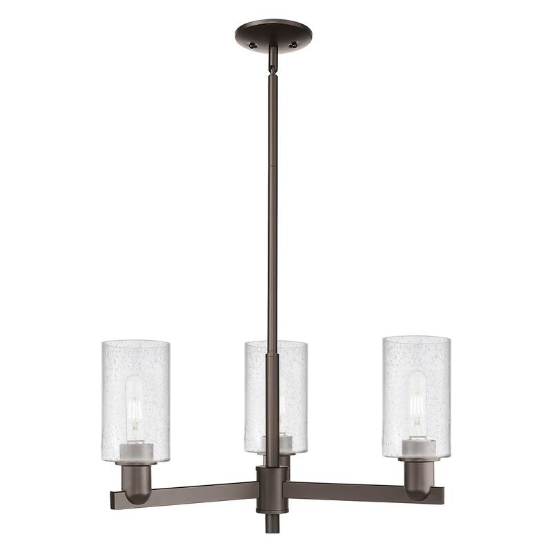 Innovations Lighting Endless Possibilities Arcadia - Clymer - 3 Light 26" Stem Hung Chandelier - Oil Rubbed Bronze/Seedy