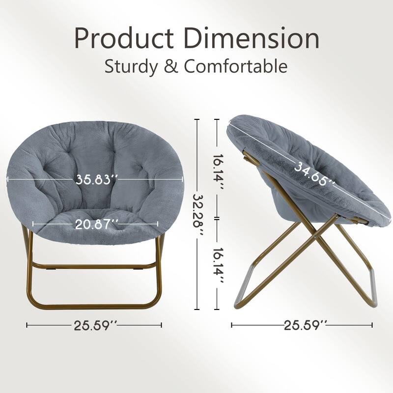 Rossetta Adult Size Comfortable Disc Chairs, Easy Assembly