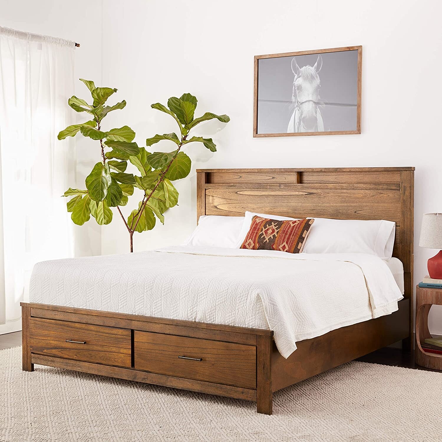 Oak queen hotsell headboard and footboard