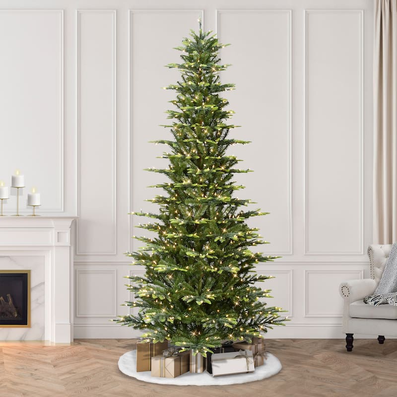 Puleo International 9 ft. Pre-lit Slim Aspen Fir Tree