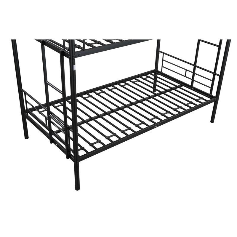Metal Twin over Full Bunk Bed/ Heavy-duty Sturdy Metal/ Noise Reduced/ Safety Guardrail