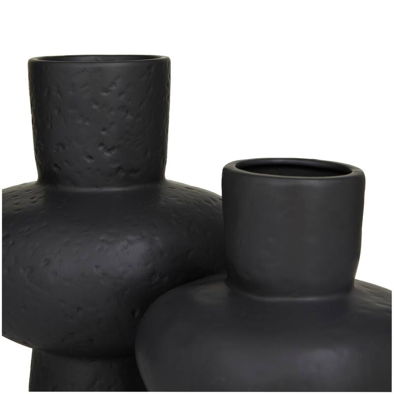 CosmoLiving by Cosmopolitan Ceramic Gourd Style Vase (Set of 2) - White or Black